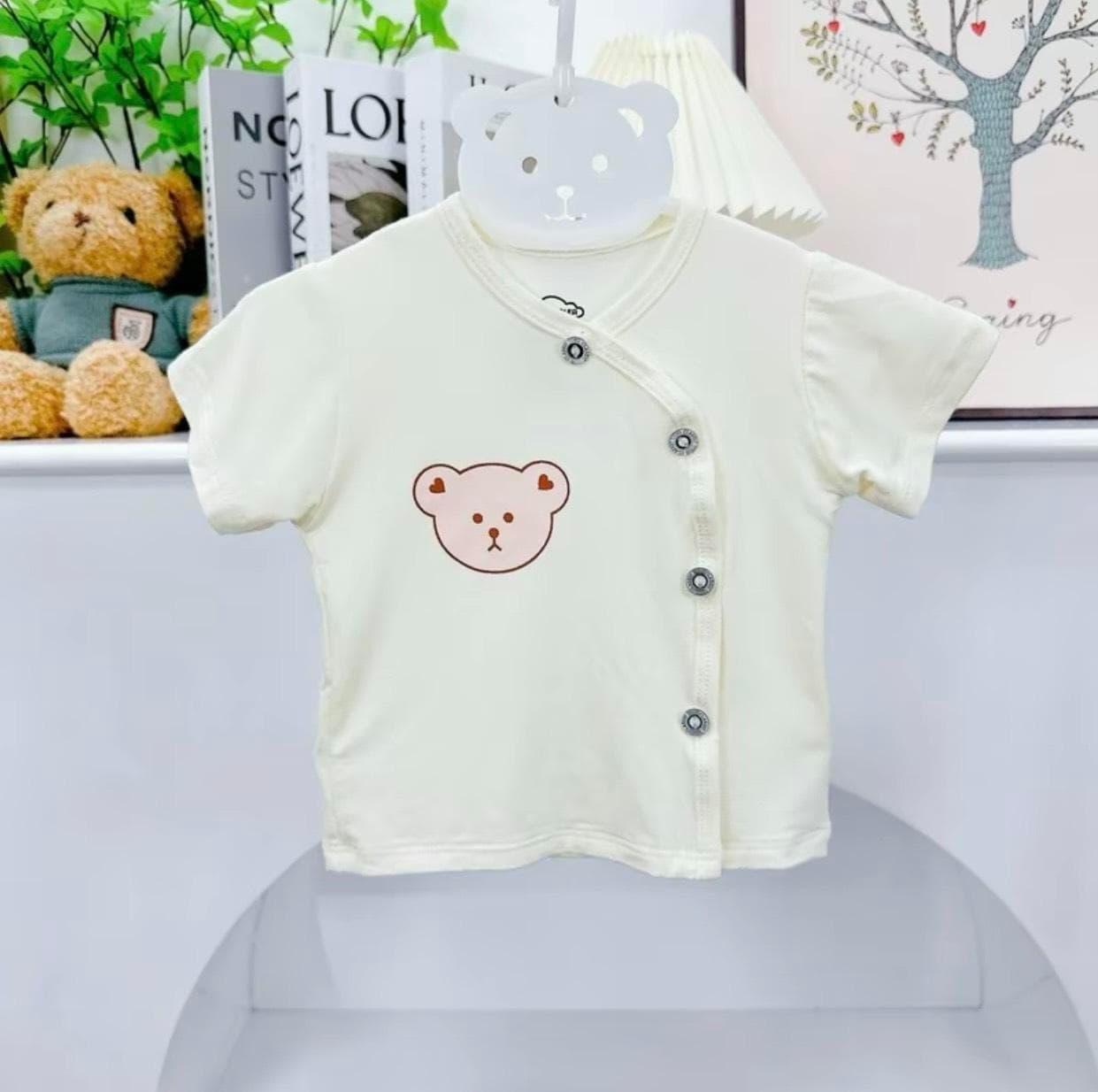 Combo3- 5 áo cộc tay vải petit sợi tre siêu mềm mát cho bé - ảnh 6