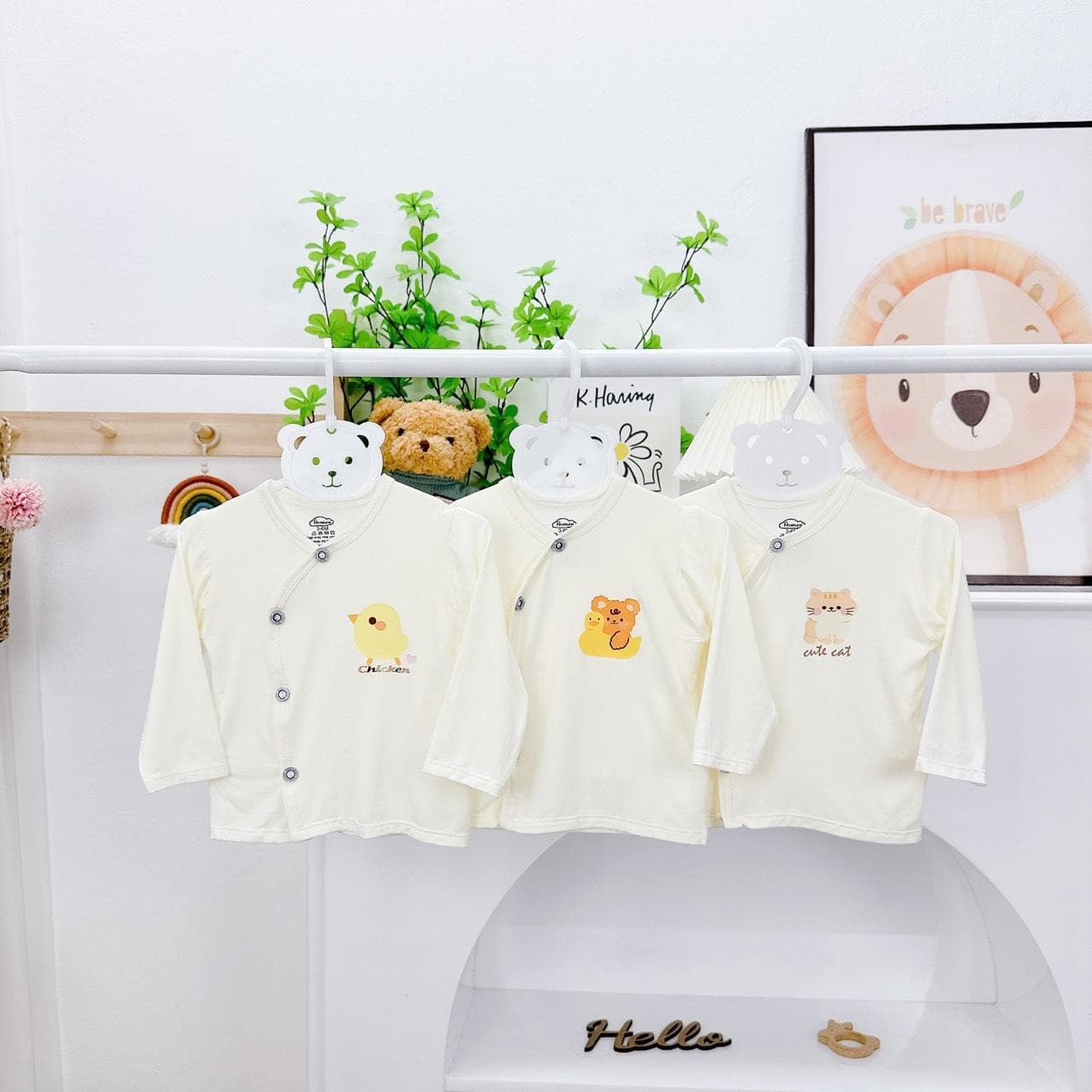 Combo 3-5 Áo Rời Dài Tay Pettit Cao Cấp Cho Bé Sơ Sinh - Chất Cotton Siêu Mềm, Mát - ảnh 9