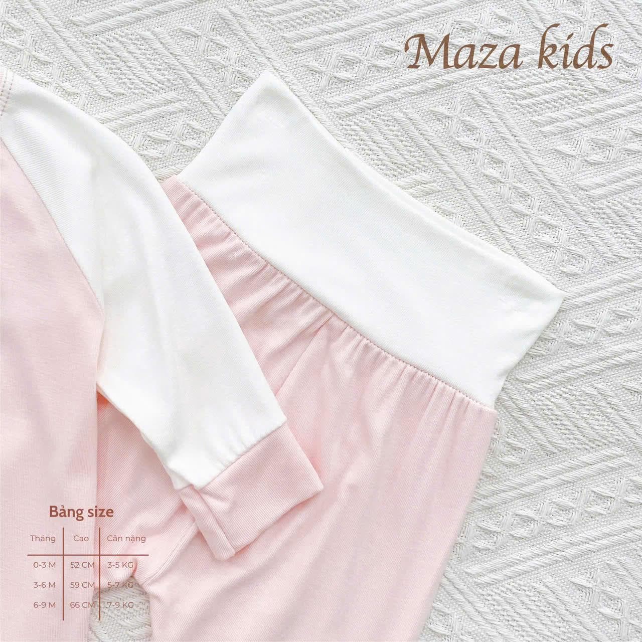 Bộ Quần Áo Dài Tay Cạp Cao MaZa Kids Mềm mại mịn nhẹ co giãn cho trẻ sơ sinh 0-9 tháng - ảnh 8