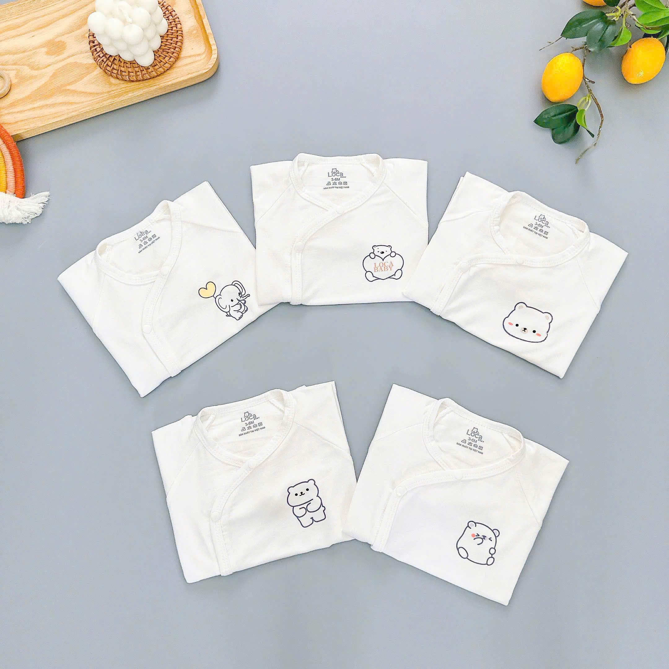 Combo 3-5 Áo Rời Dài Tay Cúc Bấm Nền Trắng - ảnh 4