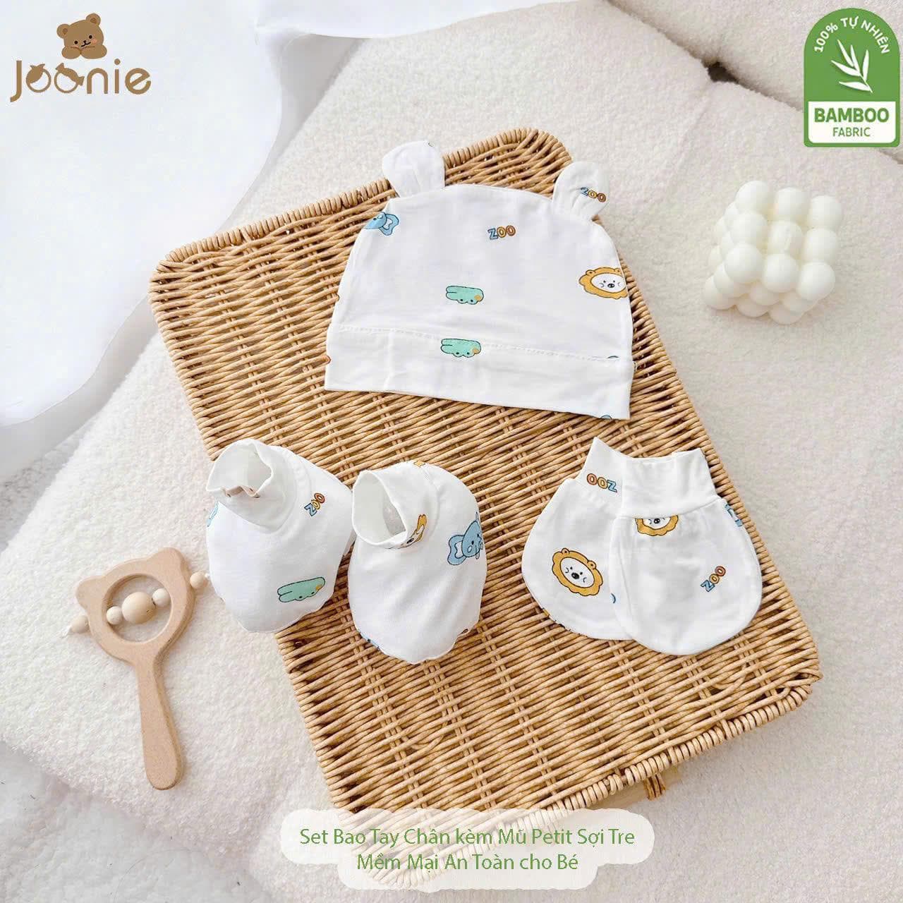 Sét Mũ Bao Tay Bao Chân Cho Bé Chất Liệu Pettit Mềm Mại Cho Bé - ảnh 2
