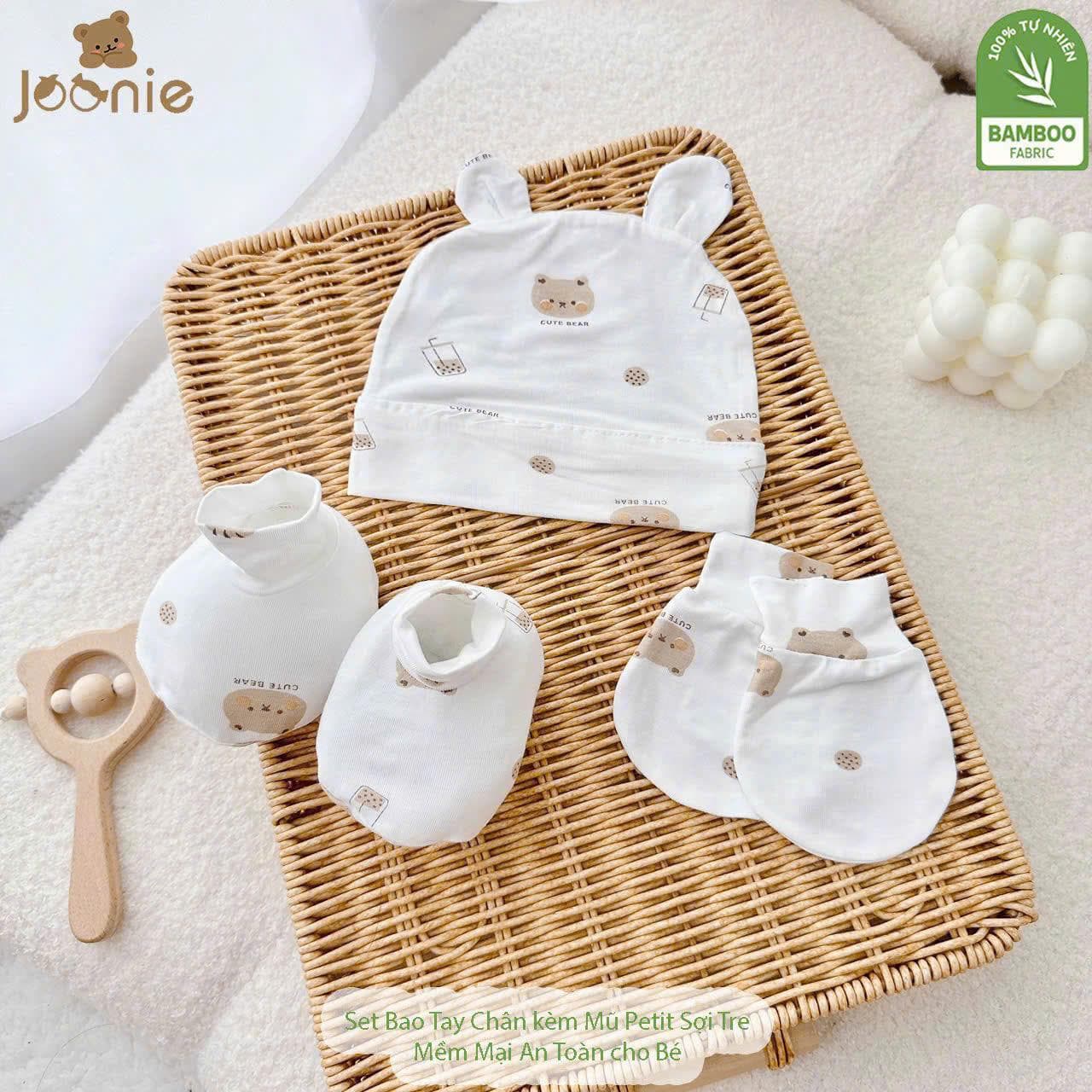 Sét Mũ Bao Tay Bao Chân Cho Bé Chất Liệu Pettit Mềm Mại Cho Bé - ảnh 5